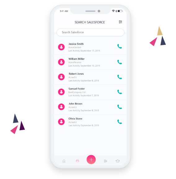 Access leads and contacts anywhere