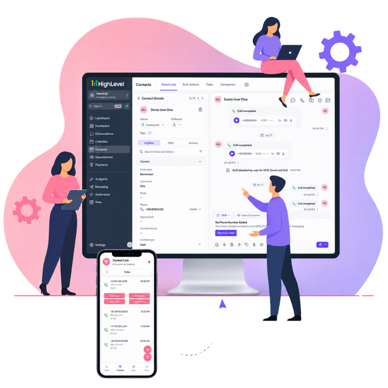 GoHighLevel (GHL) Call Recording Integration with Salestrail