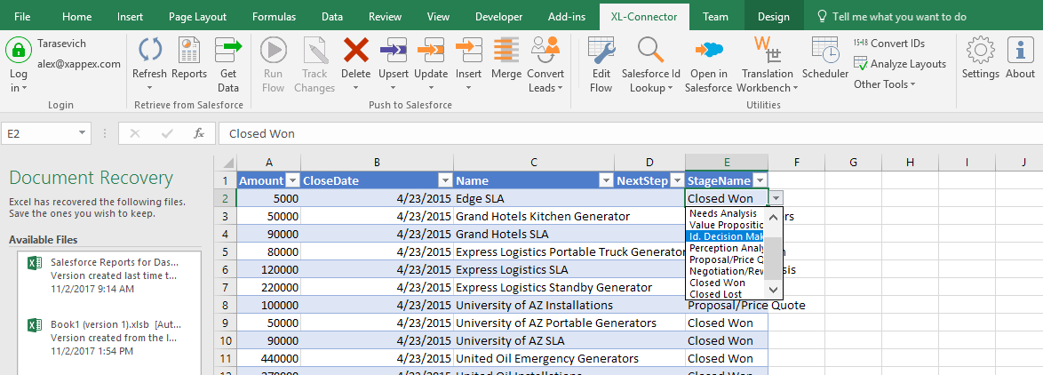 Datacleanser for mering accounts